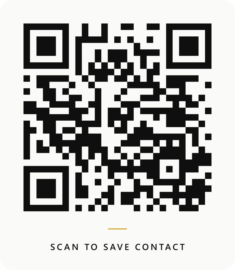 QR code that saves Stetson's contact info to your phone